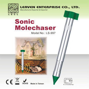 Sonic Mole Chaser battery powered garden pest control mole repeller